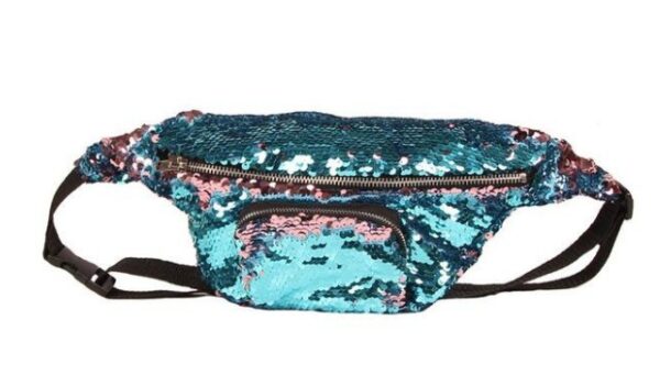 Double Colour Shiny Sequins Bum Bag