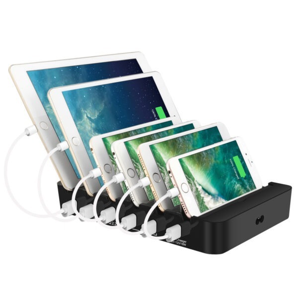 6-Port 60W USB Charger with QC 3.0 Smart IC Tech Fast Charger