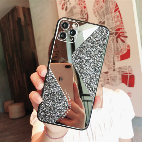 Suitable For 12 Makeup Mirror Mobile Phone Shell S-type Candy Flash Powder Xsmax Creative 11 Mirror 7plus Protective Case