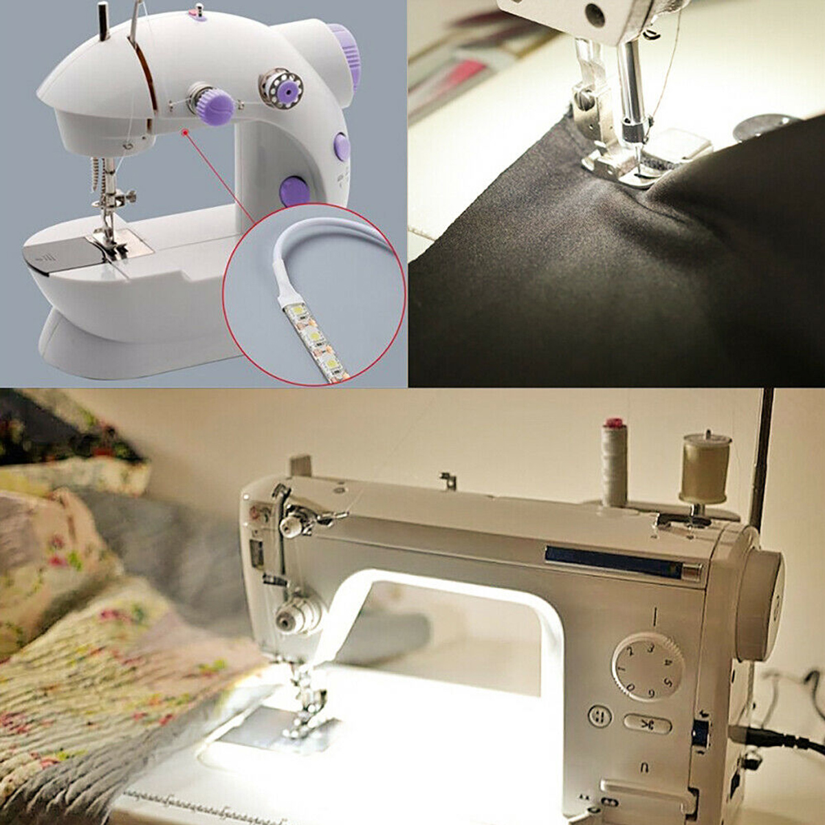 DC5V USB Power Supply Sewing Machine LED Strip Light with Touch Dimmer  Switch